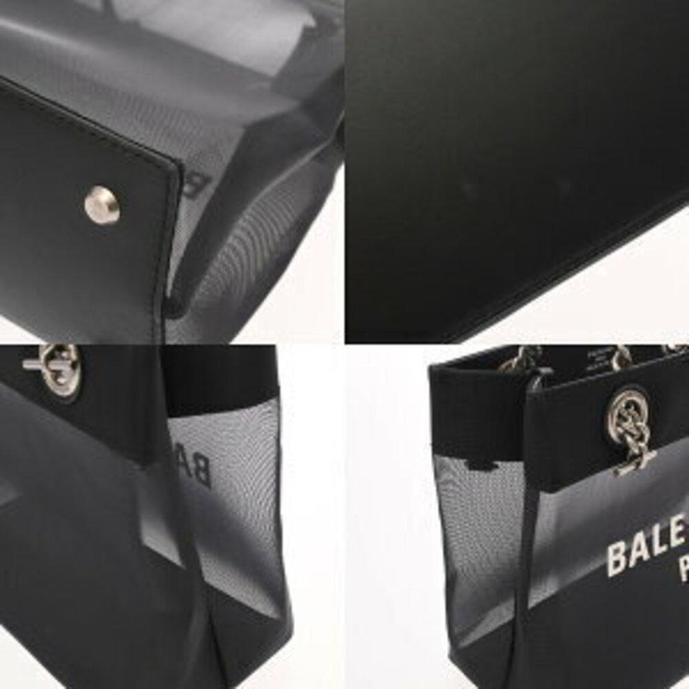 Balenciaga DUTY Tote Bag Black Mesh Leather - Picture 7 of 9